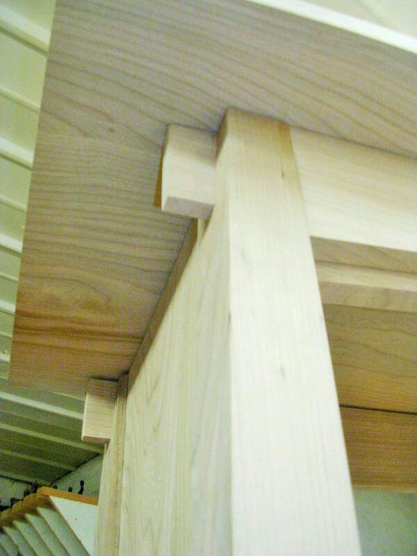 Wide Plank of White Oak Canning Cabinet - upper detail by Nolan Wallenfang Custom Woodwork, Green Lake Wisconsin WI