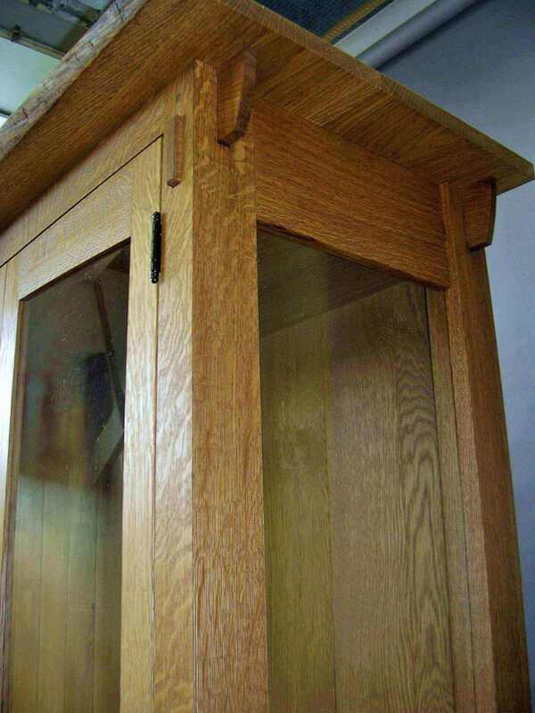 White Oak China Cabinet - detail by Nolan Wallenfang Custom Woodwork, Green Lake Wisconsin WI