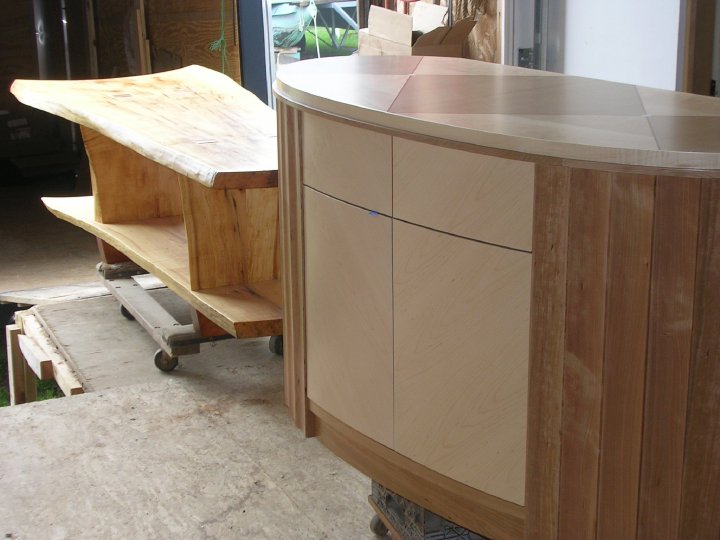 Cherry and maple bedroom cabinet by Nolan Wallenfang Custom Woodwork, Green Lake Wisconsin WI