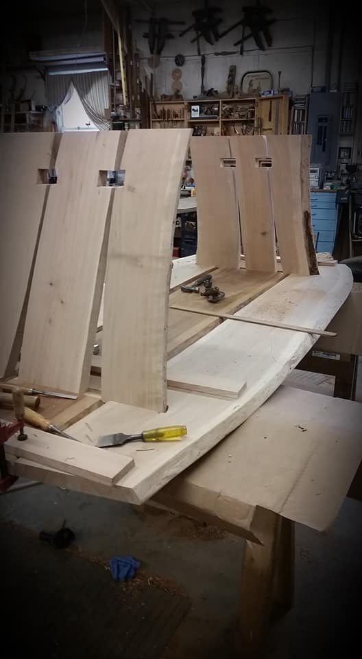 Cherry Slab Table - step 1 by Nolan Wallenfang Custom Woodwork, Green Lake Wisconsin WI