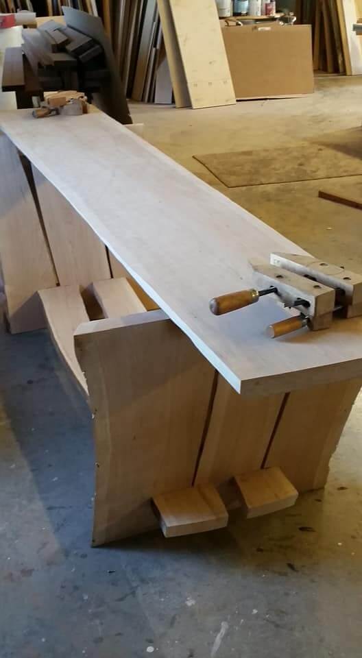 Cherry Slab Table - step 2 by Nolan Wallenfang Custom Woodwork, Green Lake Wisconsin WI